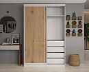Корпусный шкаф-купе в профиле «Дуб белый»